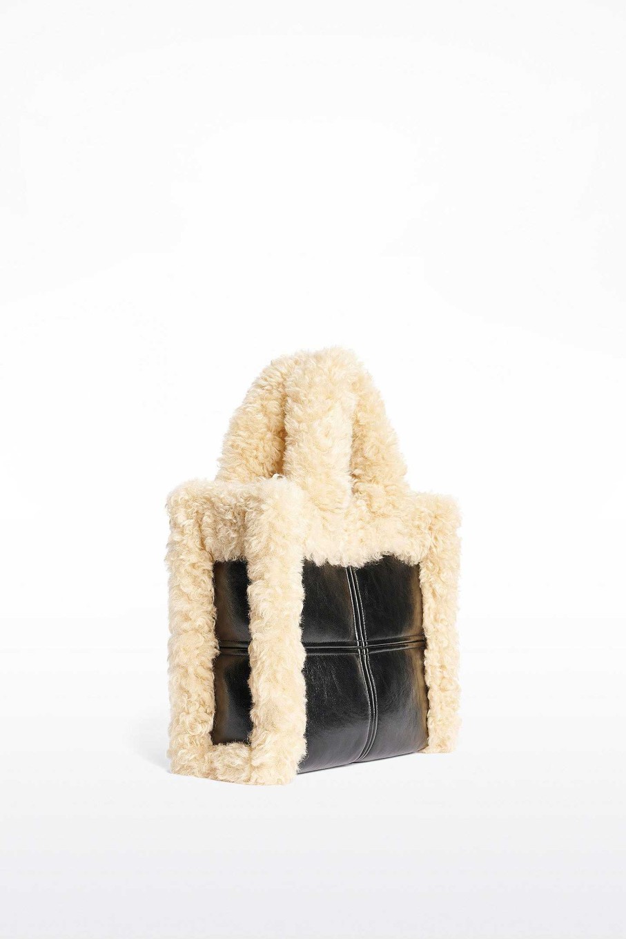 Bags & Accessories STAND STUDIO | Lolita Ii Shearling Bag Black/Natural Beige