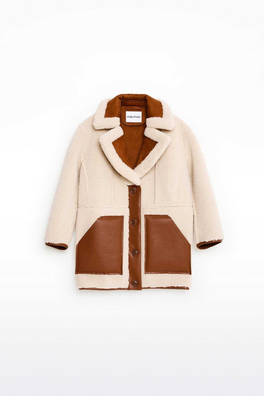 Ready-To-Wear STAND STUDIO | Tory Jacket Tan/Natural White