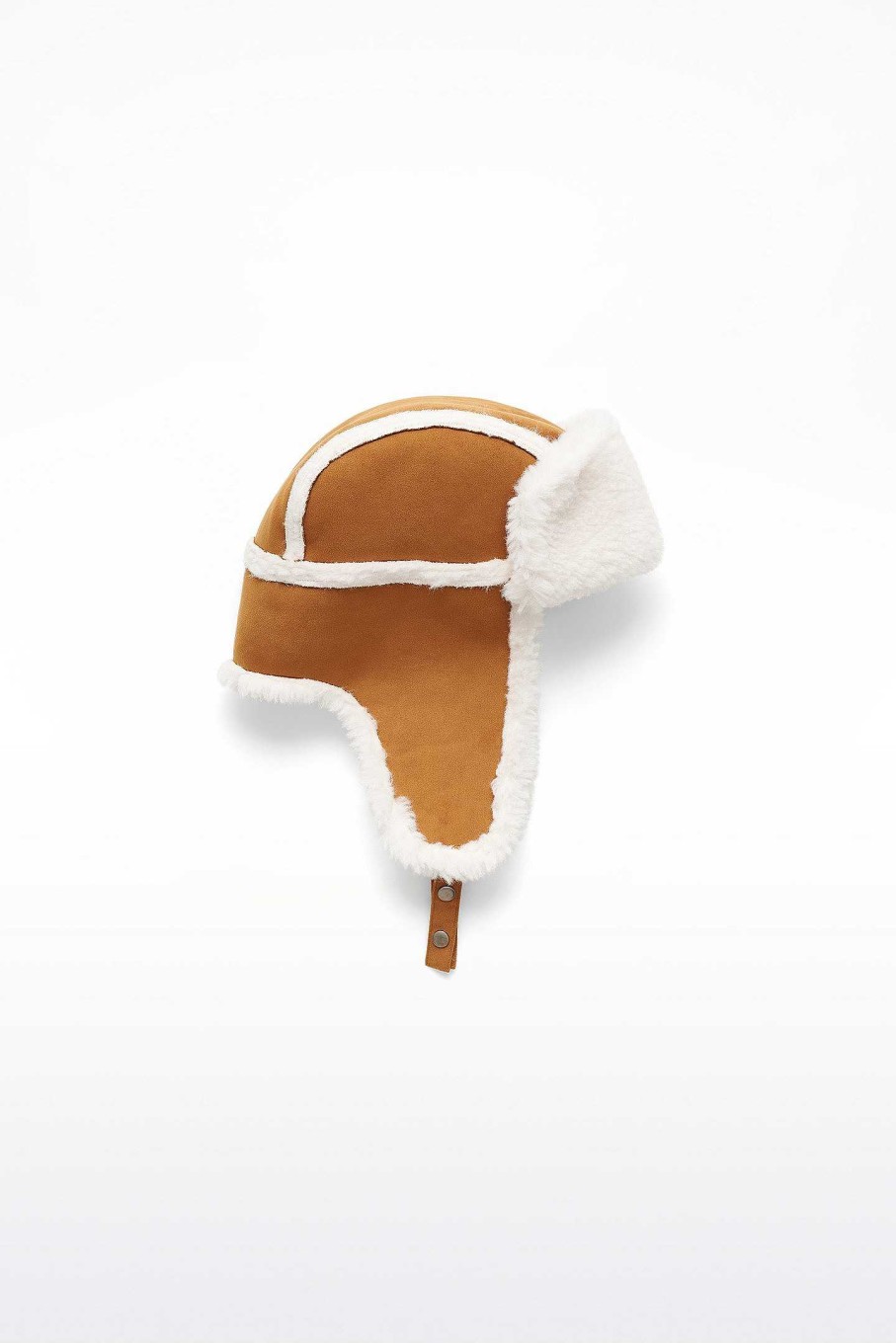 Bags & Accessories STAND STUDIO | Zya Shearling Hat Tan/White