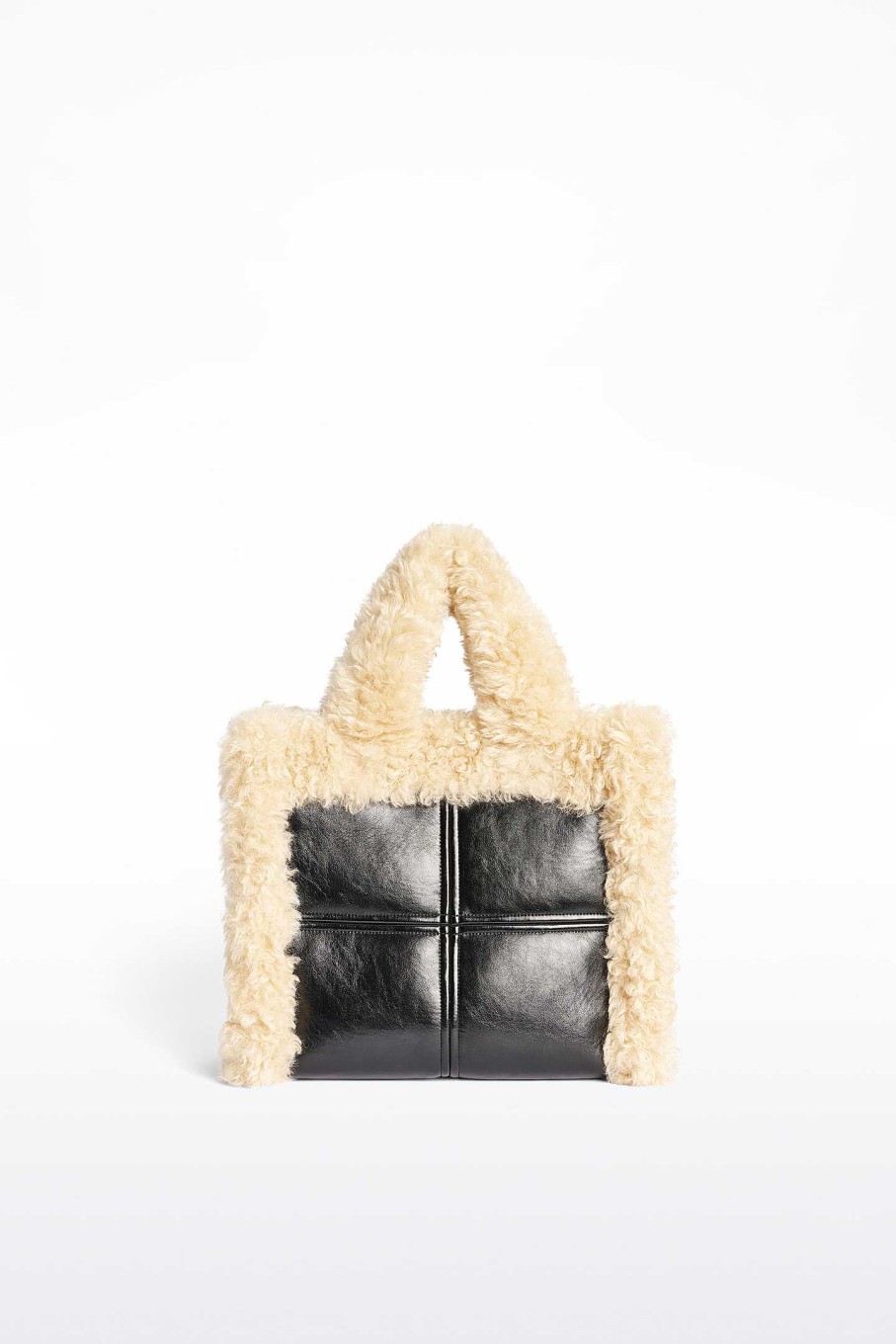 Bags & Accessories STAND STUDIO | Lolita Ii Shearling Bag Black/Natural Beige